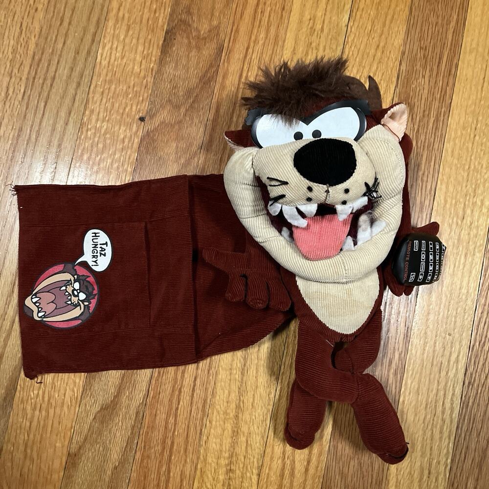 Taz Tasmanian Devil Looney Tunes TV Remote Control Holder Retro 90s Corduroy VTG